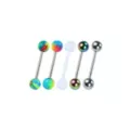 Multi-Pack Rainbow and Metallic Barbells 5 Pack - 14 Gauge at Spencer's
