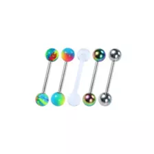 Multi-Pack Rainbow and Metallic Barbells 5 Pack - 14 Gauge at Spencer's