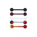 Multi-Pack Black Red and Yellow Barbells 5 Pack - 14 Gauge at Spencer's