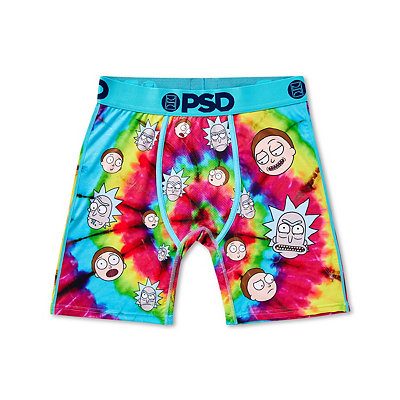 Rick and Morty Spiral Tie Dye Boxer Briefs - Spencer's