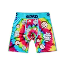 PSD Rick and Morty Spiral Tie Dye Boxer Briefs at Spencer's