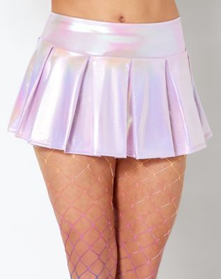 Light Purple Iridescent Mini Skirt