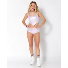 Light Purple Iridescent Booty Shorts at Spencer's