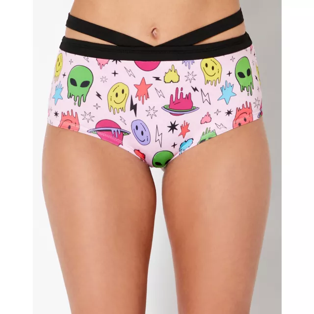 Pink Space Print Booty Shorts at Spencer's