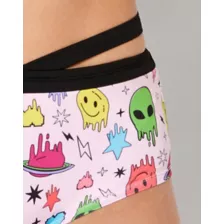 Pink Space Print Booty Shorts at Spencer's