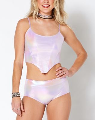 Iridescent Corset Tank Top
