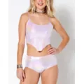 Iridescent Corset Tank Top at Spencer's