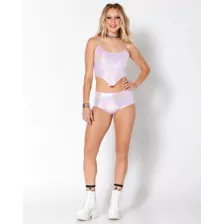 Iridescent Corset Tank Top at Spencer's