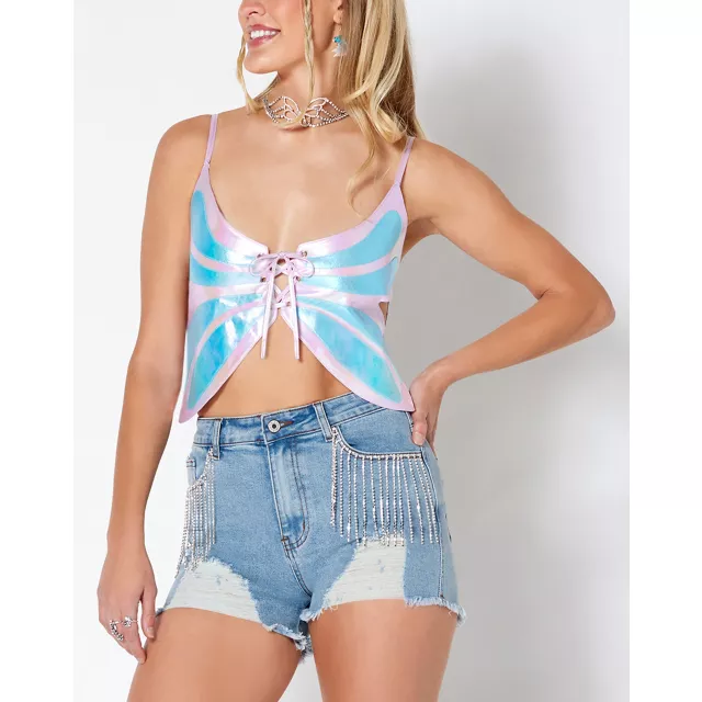 Butterfly Wing Cutout Tank Top at Spencer's