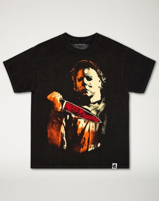 Michael Myers x Bloody Disgusting T Shirt Halloween Spencer s