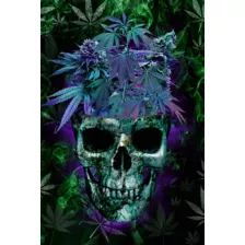 Skull Weed Leaf Poster at Spencer's