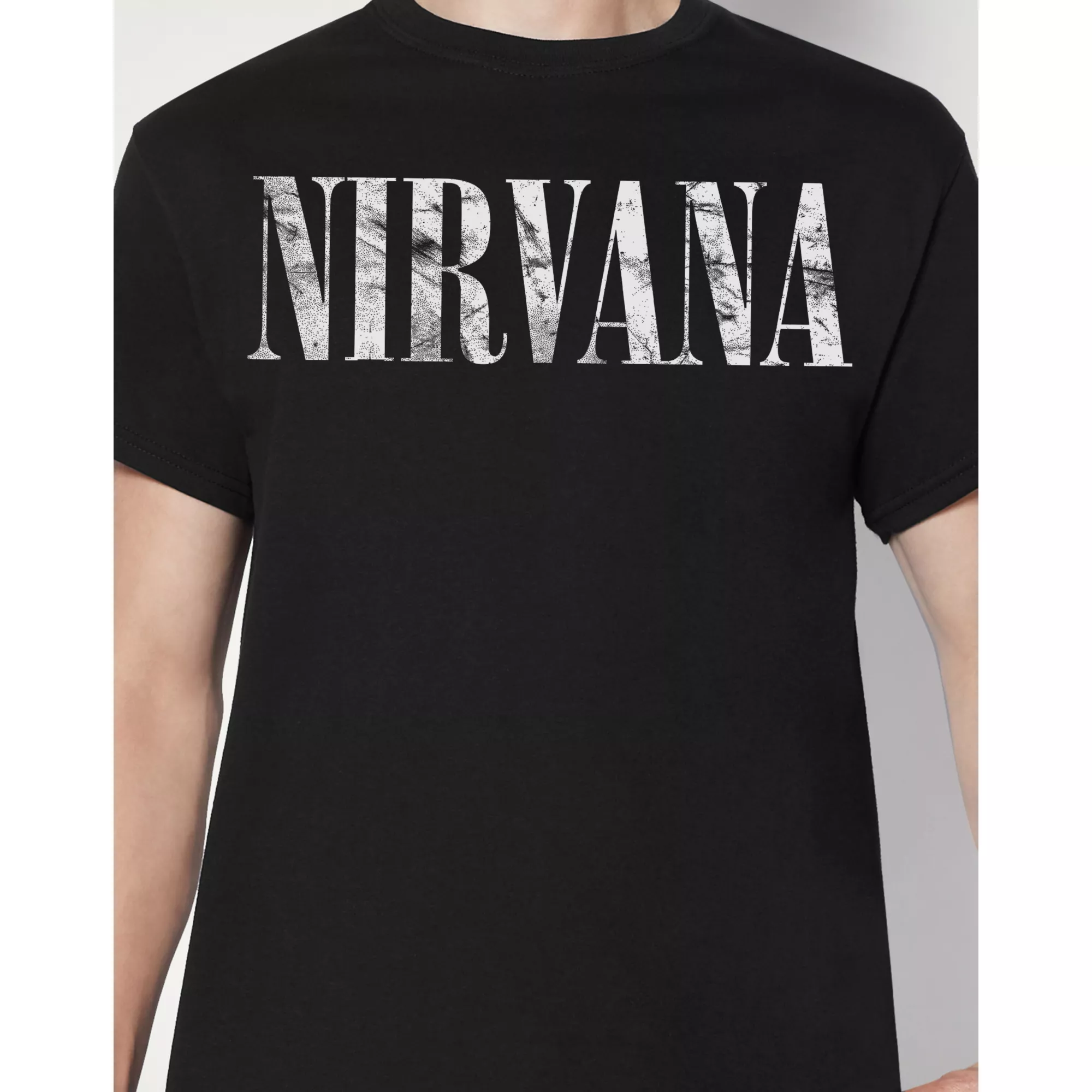 Black Floral Smiley Nirvana T Shirt at Spencer's
