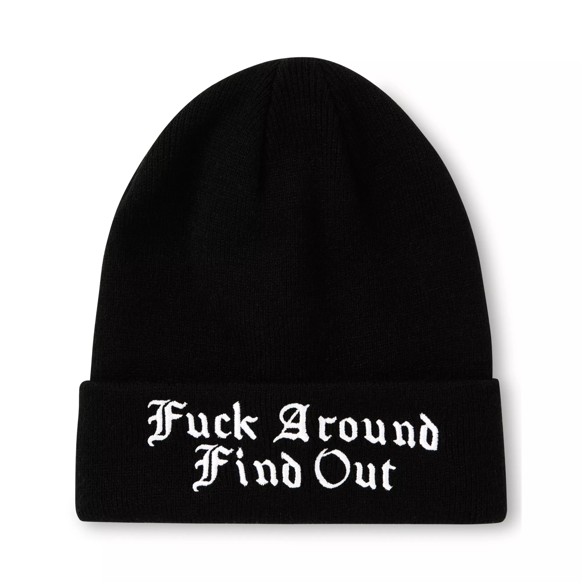 F Around Find Out Cuff Beanie Hat at Spencer's