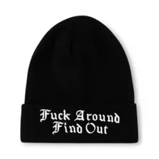 F Around Find Out Cuff Beanie Hat at Spencer's