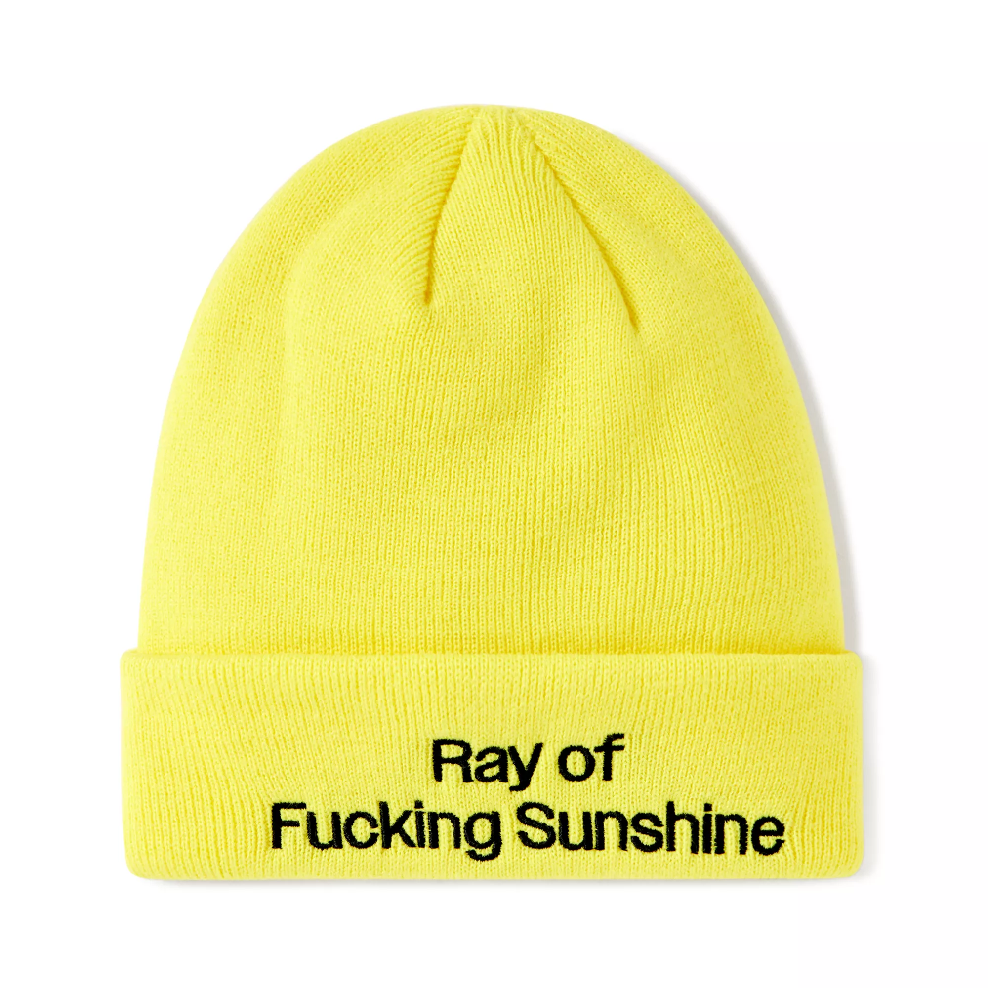 Ray of Fucking Sunshine Cuff Beanie Hat at Spencer's