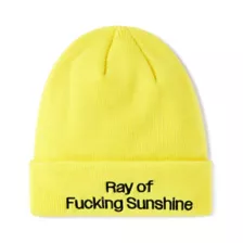 Ray of Fucking Sunshine Cuff Beanie Hat at Spencer's