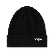 Nope Cuff Beanie Hat at Spencer's