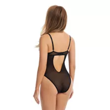 Black Sheer Heart Bodysuit at Spencer's