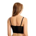 Black Cropped Bustier with Red Sequin Hearts at Spencer's