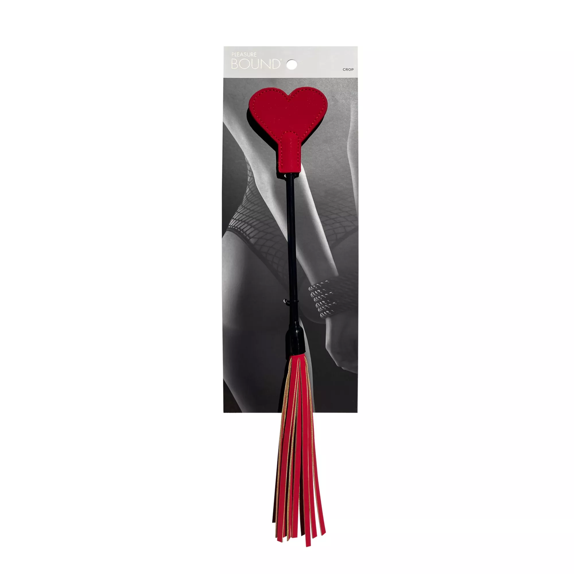 Red Heart Amor Riding Crop and Flogger - Pleasure Bound at Spencer's