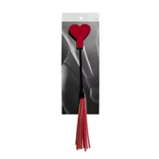 Red Heart Amor Riding Crop and Flogger - Pleasure Bound at Spencer's