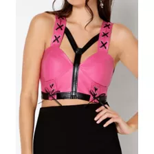 Pink Strappy Built-Up Corset Top at Spencer's