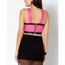 Pink Strappy Built-Up Corset Top at Spencer's