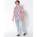 Space Alien Smiley Face Button Down Shirt at Spencer's