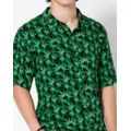 Weed Leaf Button Down Shirt at Spencer's