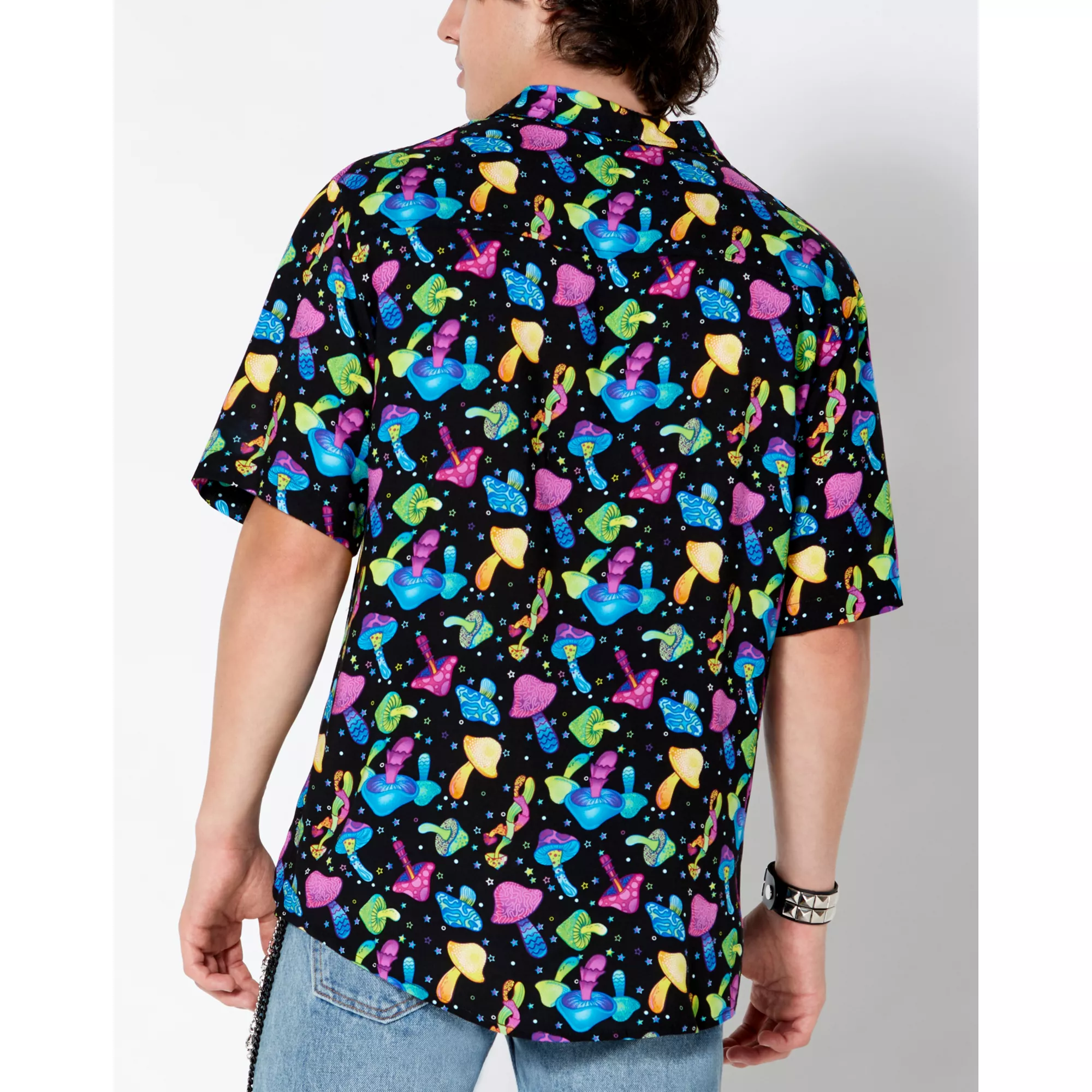 Mushroom Button Down Shirt at Spencer's