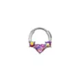 CZ Glitter Heart Septum Ring - 16 Gauge at Spencer's