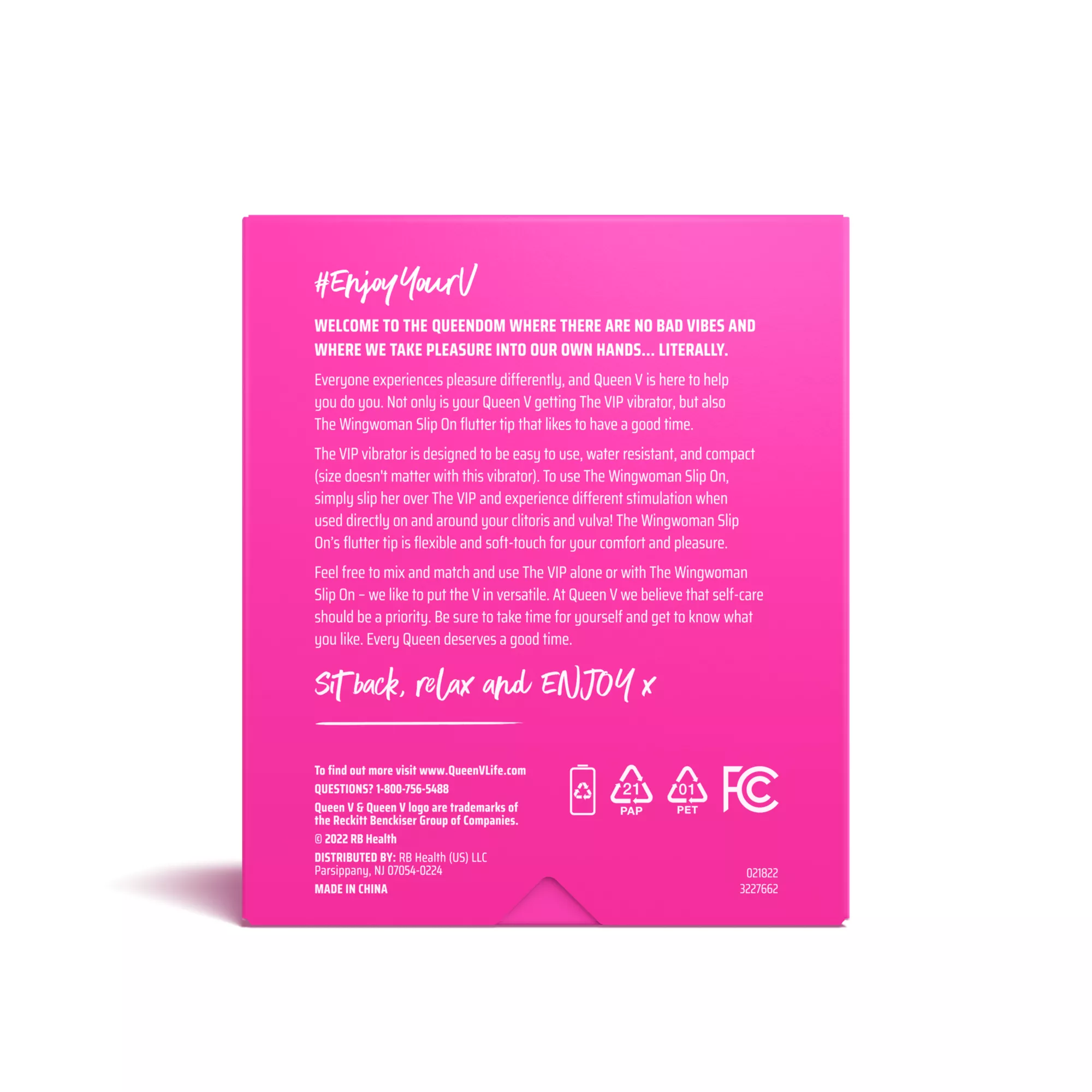 Queen V The VIP and The Wingwoman 7-Function Rechargeable 2 in 1 Vibrator - 5.3 Inch at Spencer's