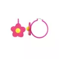 Hot Pink Flower Hoops - 18 Gauge at Spencer's