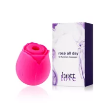 Rosé All Day 10-Function Rechargeable Clitoral Massager 2.6 Inch - Hott Love at Spencer's