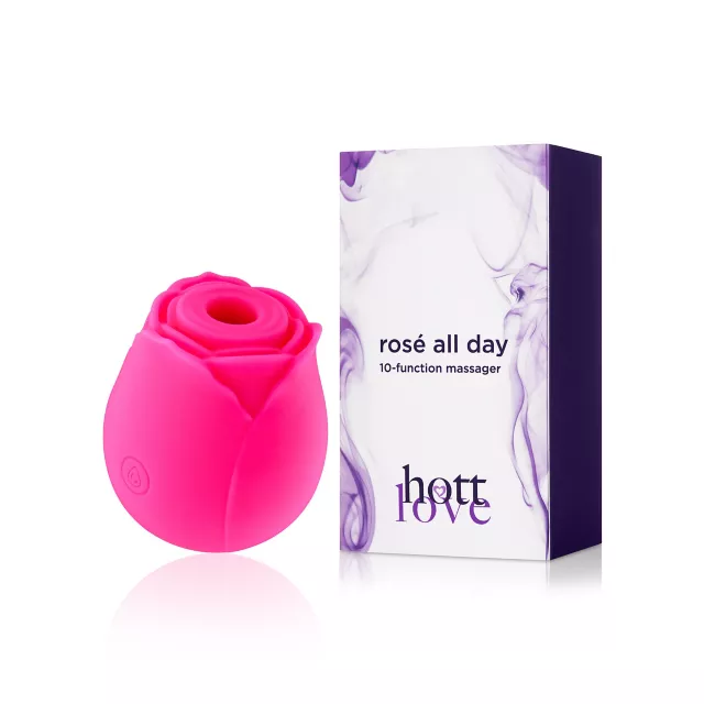 Rosé All Day 10-Function Rechargeable Clitoral Massager 2.6 Inch - Hott Love at Spencer's