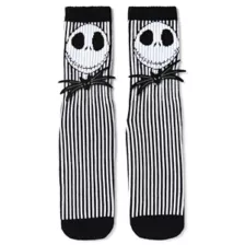 Multi-Pack Jack Skellington and Sally Crew Socks 2 Pack - The Nightmare Before Christmas at Spencer's