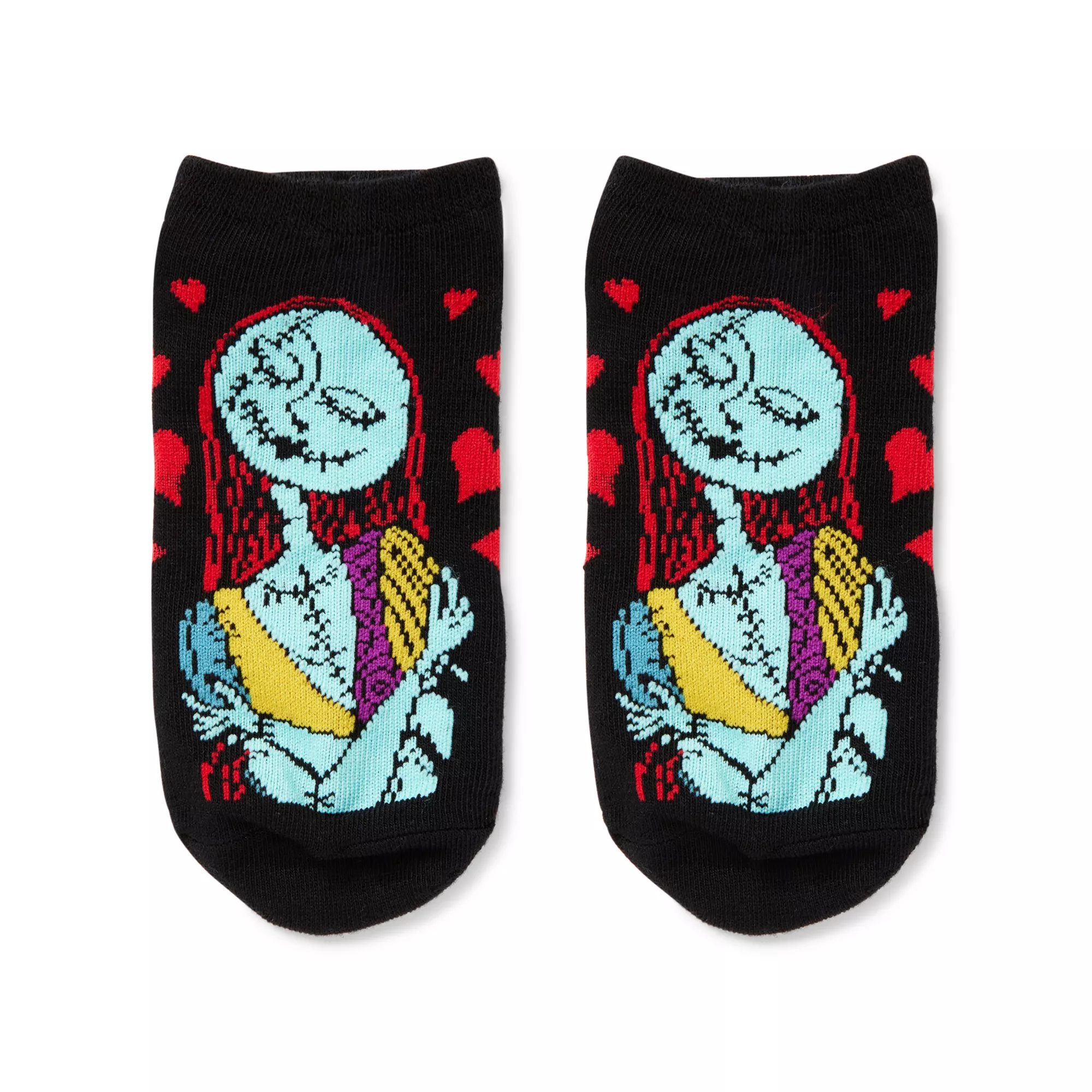 Multi-Pack Jack Skellington and Sally Romantic Ankle Socks 5 Pair - The Nightmare Before Christmas at Spencer's