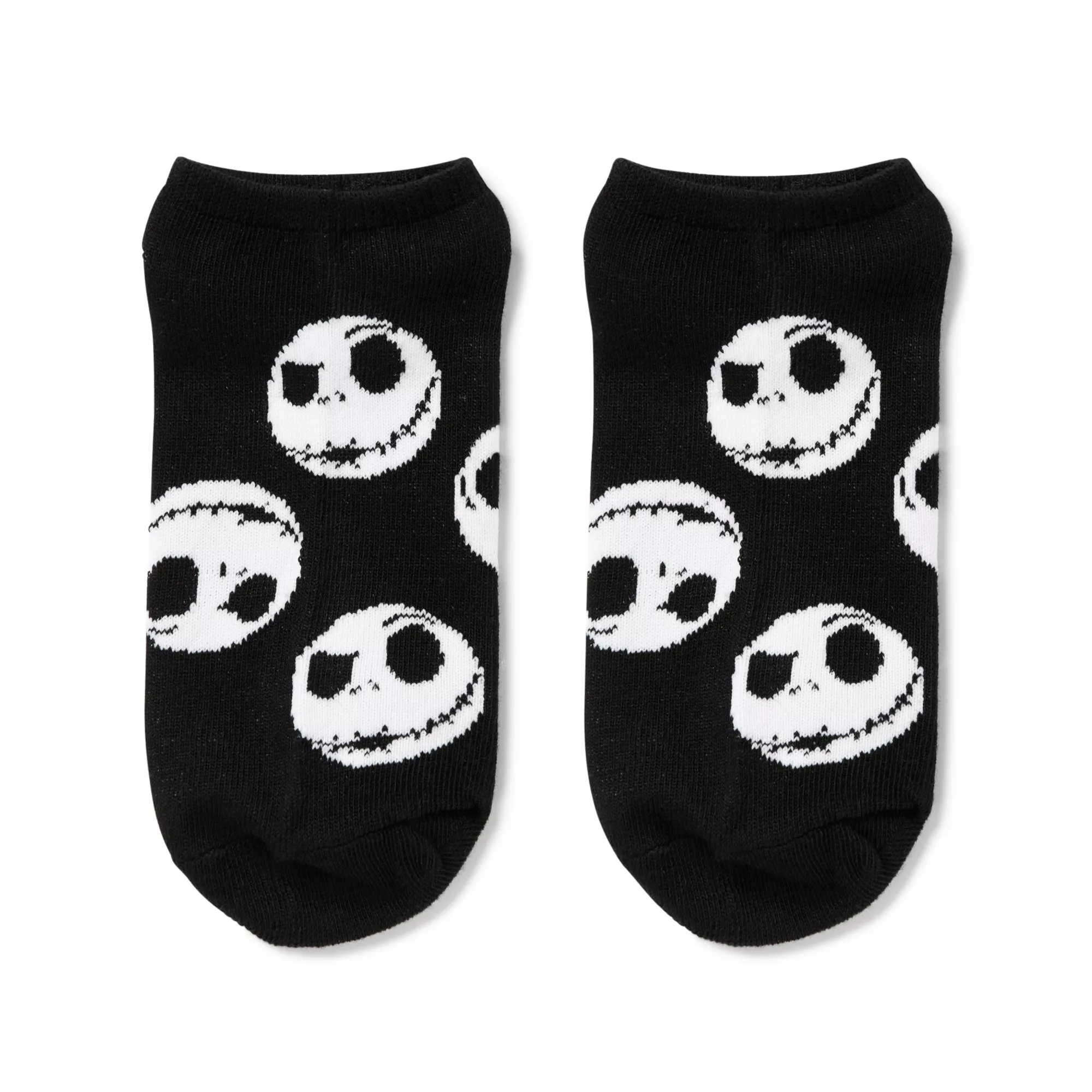 Multi-Pack Black and White Jack Skellington and Sally Ankle Socks 5 Pair- The Nightmare Before Christmas at Spencer's