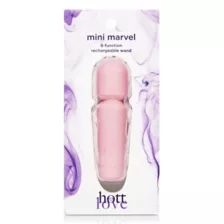 Pink Mini Marvel 8-Function Rechargeable Wand 4.5 Inch -  Hott Love at Spencer's