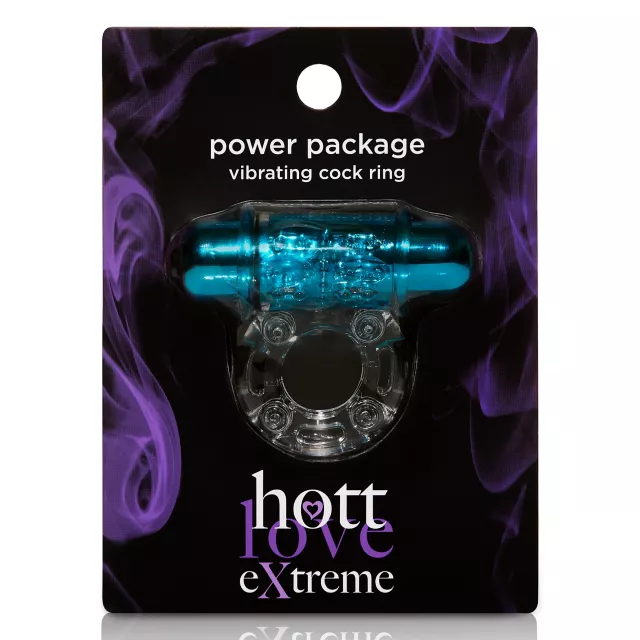 Blue Power Package Vibrating Cock Ring - Hott Love Extreme at Spencer's