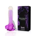 Glow in the Dark Glitter and Glow Vibrating Dildo 8.5 Inch - Hott Love Extreme at Spencer's
