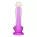 Glow in the Dark Glitter and Glow Vibrating Dildo 8.5 Inch - Hott Love Extreme at Spencer's