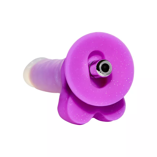 Glow in the Dark Glitter and Glow Vibrating Dildo 8.5 Inch - Hott Love Extreme at Spencer's