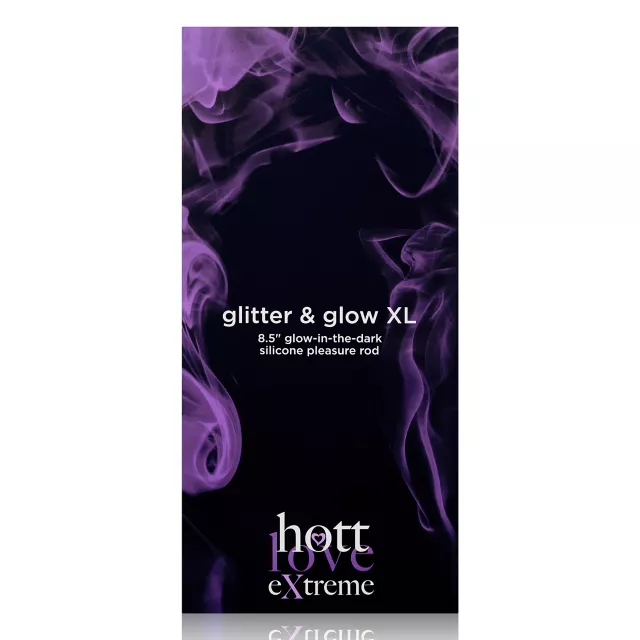 Glow in the Dark Glitter and Glow Vibrating Dildo 8.5 Inch - Hott Love Extreme at Spencer's
