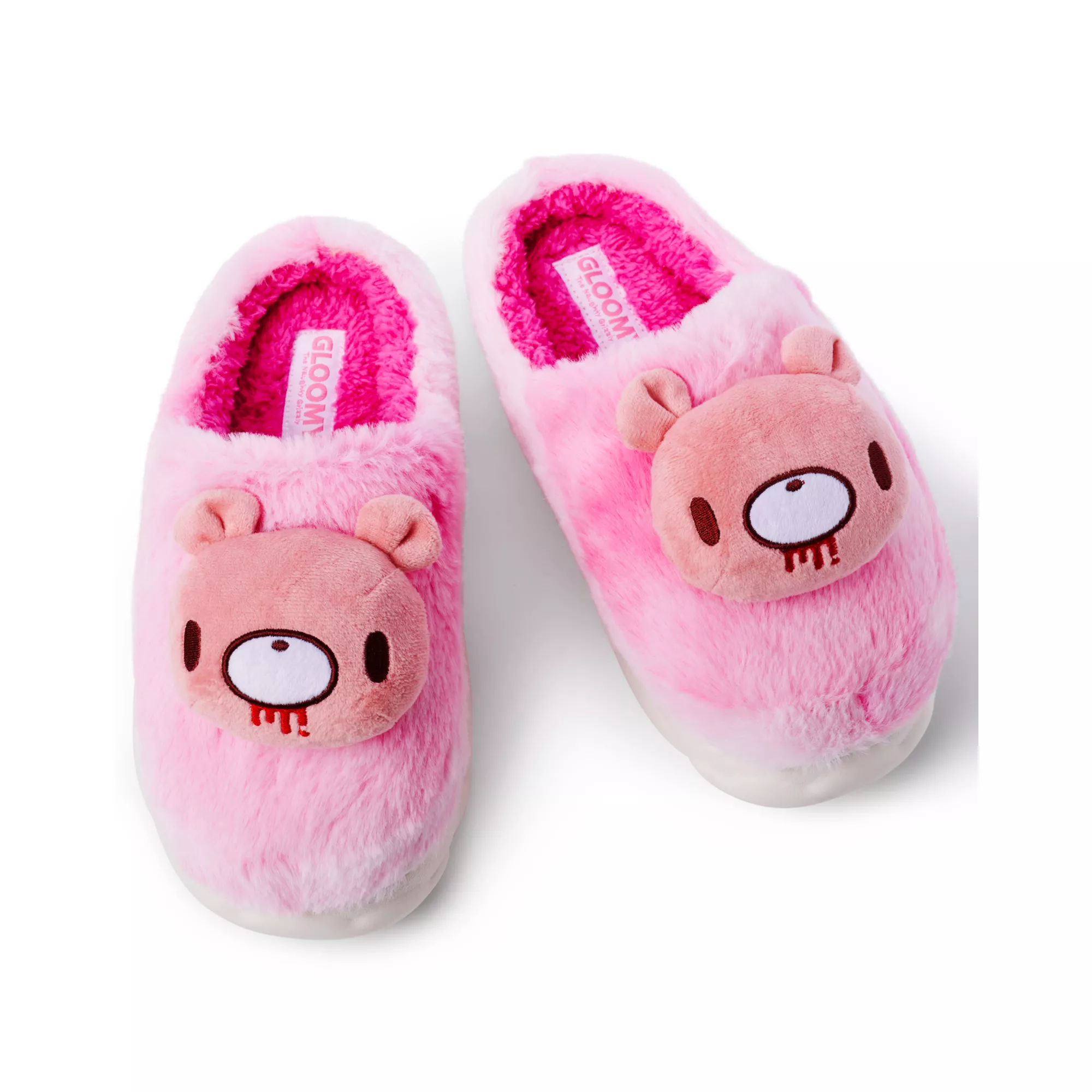 Pink Gloomy Bear Puff Slippers