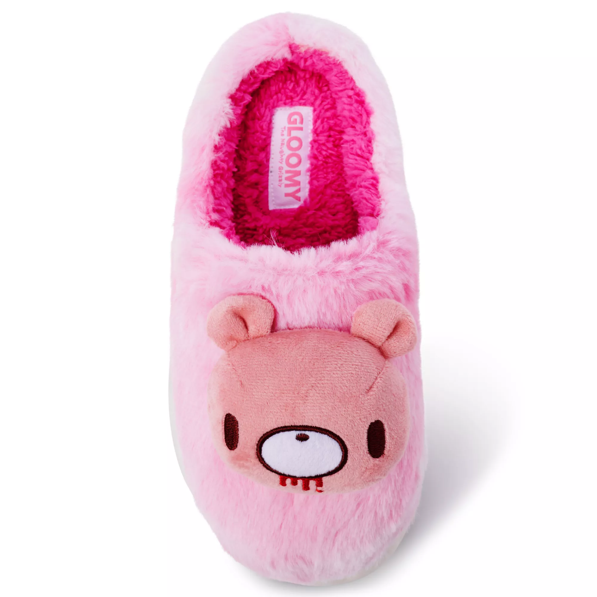 Pink Gloomy Bear Puff Slippers at Spencer's