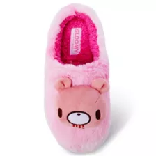 Pink Gloomy Bear Puff Slippers at Spencer's