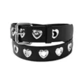 Black Heart Grommet Belt at Spencer's