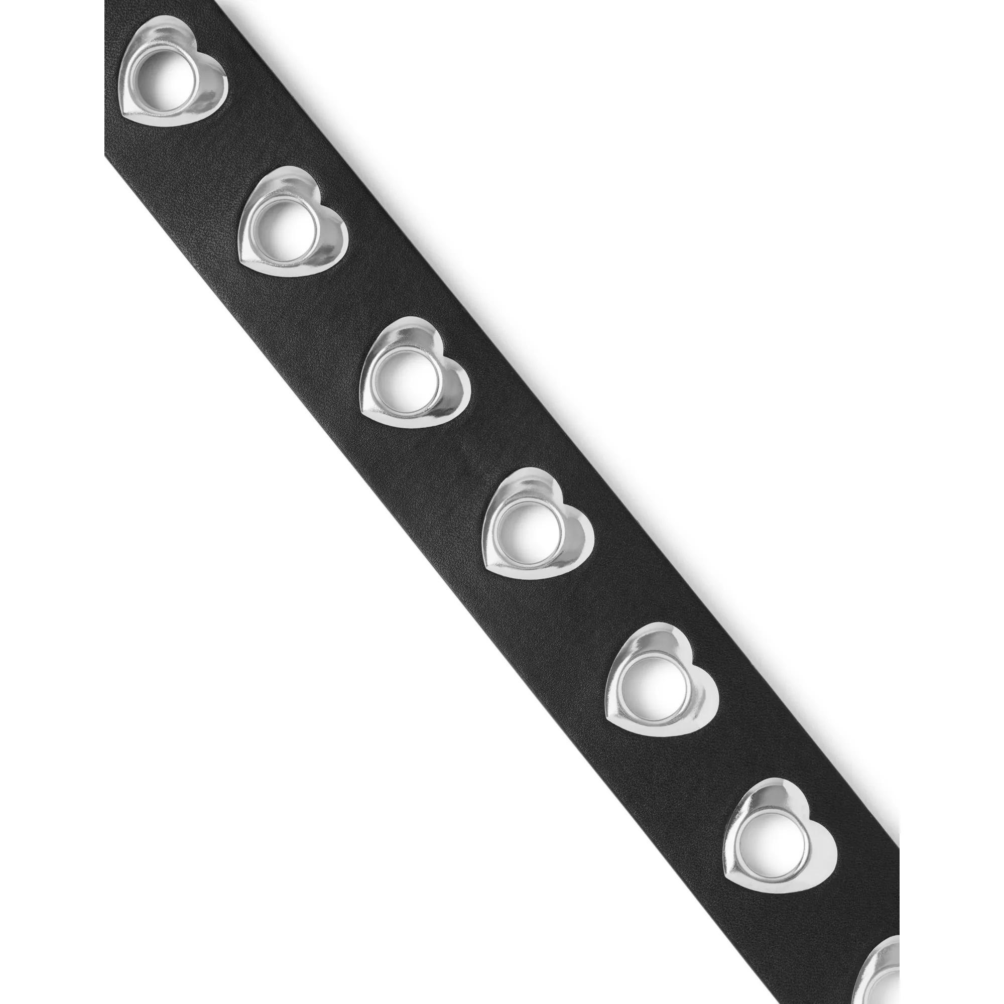 Black Heart Grommet Belt at Spencer's