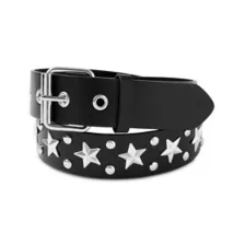 Black Studded and Star Grommet Belt at Spencer's